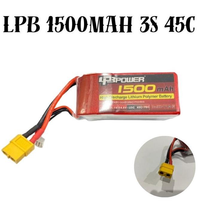PROMO DISKON - Battery Baterai Lipo LPB 1500Mah 11.1V 3s 45c