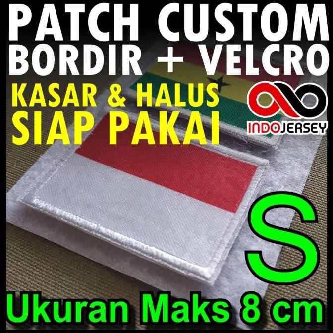 ] Patch Badge Emblem Custom Logo FLOCK BORDIR Velcro VELKRO Outdoor Tactical Taktikal Prepet Semi Wo