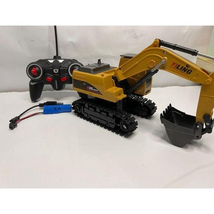 PROMO DISKON - Rc Excavator Metal Alloy 6ch YILING Ao Hai 3853 Remote Control Beko Metal Bucket Besi