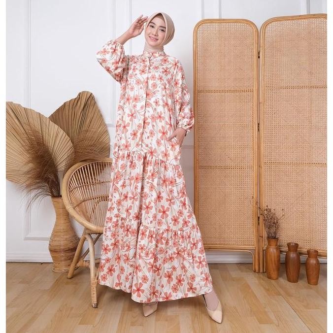 Baju Gamis Lebaran Pesta Kondangan Kuliah Maxi Dress Wanita Muslim