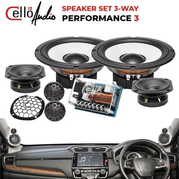 Speaker Split 3 Way Cello Performance 3 (Midbass + Midrange + Tweeter)