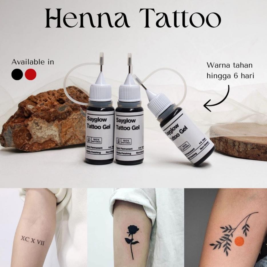 Tinta Henna Tato Halal Temporer Tahan Lama Sayglow