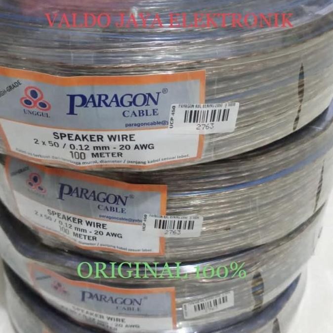 Paragon Kabel Speaker 100 Meter 2X50 Kabel Toa Kabel Bening Audio Berkualitas