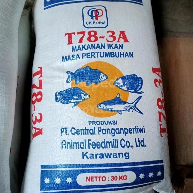 Pakan Pelet Ikan TURBO T78-3A" Gurame,Nila,Mas,Bandeng 30 Kg AME