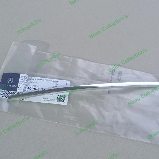 W202, W140, W210 Chrome grill kap motor berdiri/vertikal Orinal