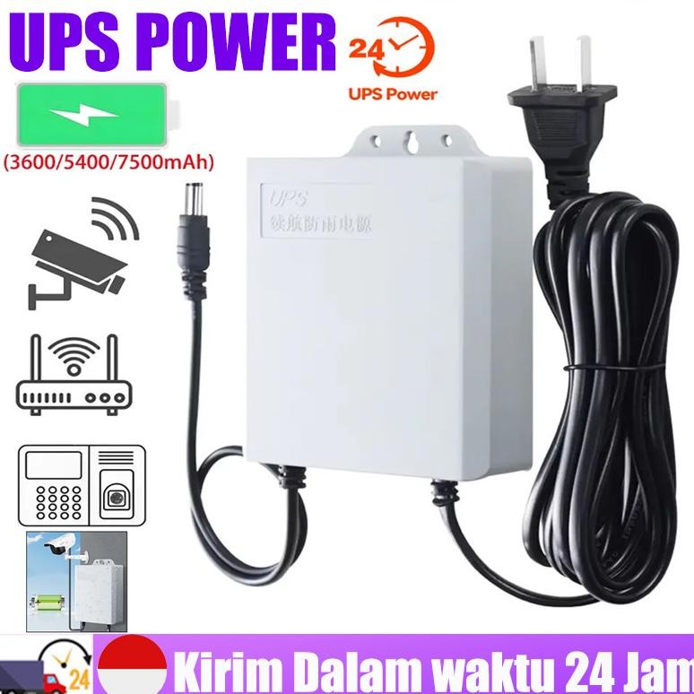 [Ready Ya,Cod] UPS Mini 12V-2A Kecil Sumber Daya Tak Terputus UPS Kehidupan Baterai Kamera Pemantaua