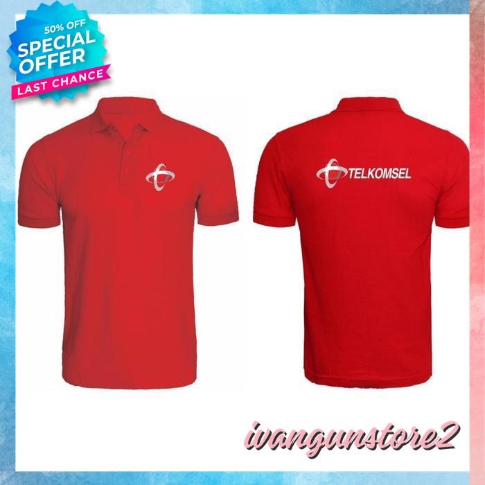 BEST SELLER KAOS POLO SHIRT TSHIRT BAJU KERAH DISTRO TELKOMSEL POLOS CUSTOM INDONESIA PRIA WANITA UN