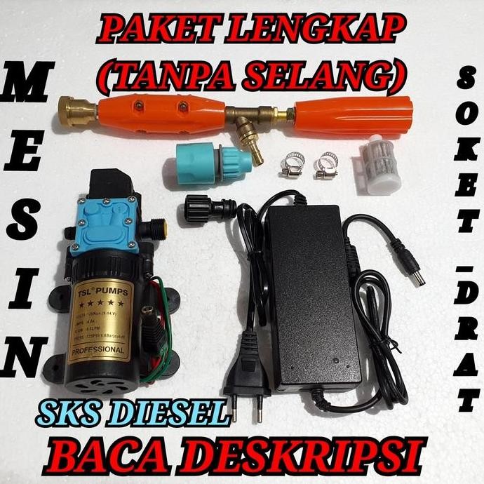 HARGA DISC - Paket Tanpa Selang Mesin Cuci Motor Mobil AC Steam Jet Cleaner bkn Hiu