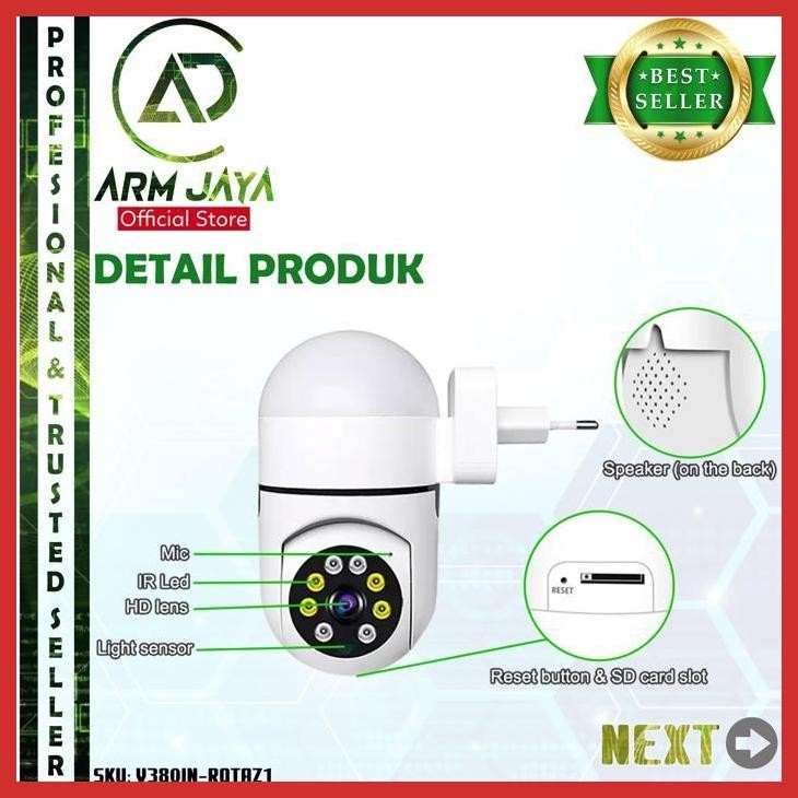 READY SMART CCTV WIFI WIRELESS LAMPU BOHLAM BULB Z1 KAMERA HD 360 DERAJAT APP CONTROL MONITORING TEK