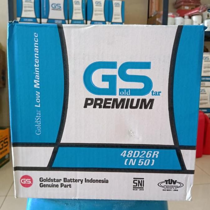 NEW Aki Kijang/ Aki Genset/GS Premium N50/ 48D26R/ GS N50 Goldstar 50AH