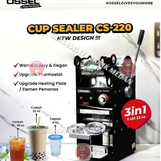 MESIN CUP SEALER PRESS GELAS PLASTIK 6OZ 22OZ 6 22 OZ OSSEL CS 220