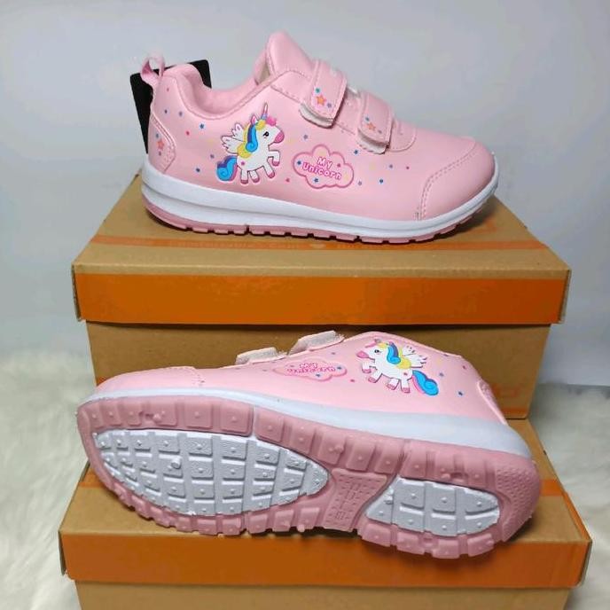 Sepatu Ando Minicorn Velcro, Sepatu Fashion Anak Cewek, Sepatu Sneaker, Sepatu Anak Paud Dan Tk, Siz