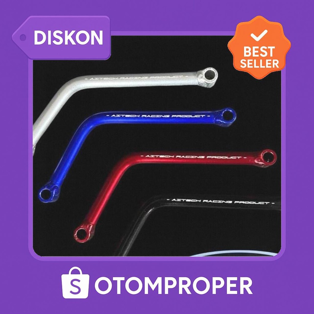 Breket Tiang Knalpot Alumunium Almu Model L Aitech Universal Ninja R Ss Rr Bebek Matic Mio Beat Here