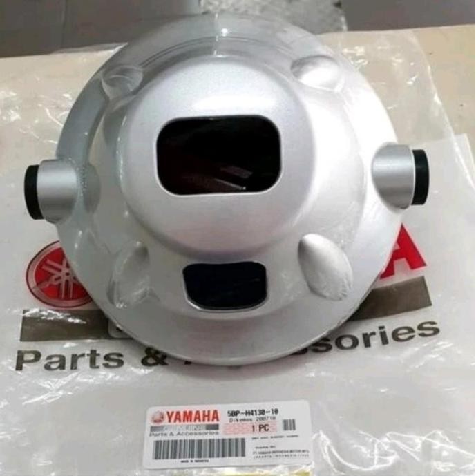BEBAS ONGKIR - BATOK LAMPU DEPAN OR BELAKANG SCORPIO Z BULAT SILVER ORI YAMAHA YGP