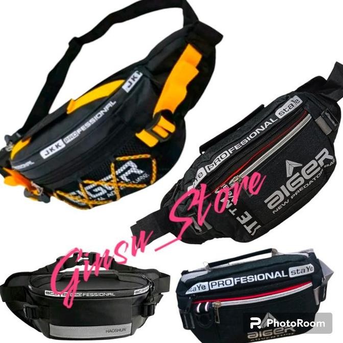 Waistbag Pria Paket Usaha Tas Selempang, Waistbag, Dada Pria Paket Promo 4In1 - Pinggang, Cowok Urba