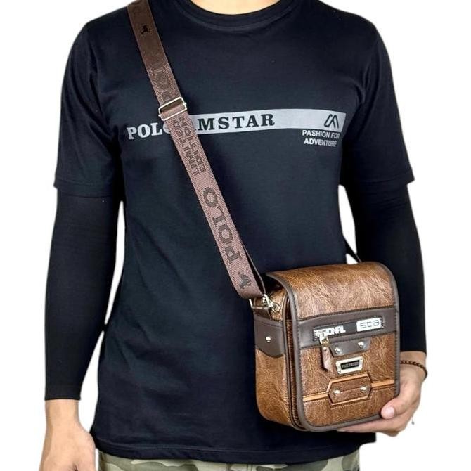 Tas Selempang Pria Tas Pria Tas Polo Tas Selempang Kulit Pu Leather Original Polo Amstar