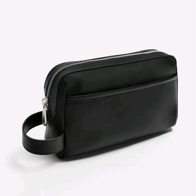 New Arrival Pouch Bag Zara Clutch Pria Nilon Hitam Original Store