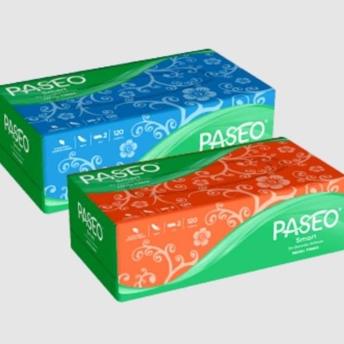 Tissue Paseo Smart Box 120 Sheets 2Ply Tisu 120 lembar Halus Wajah Facial Dus Hardbox Kotak GM