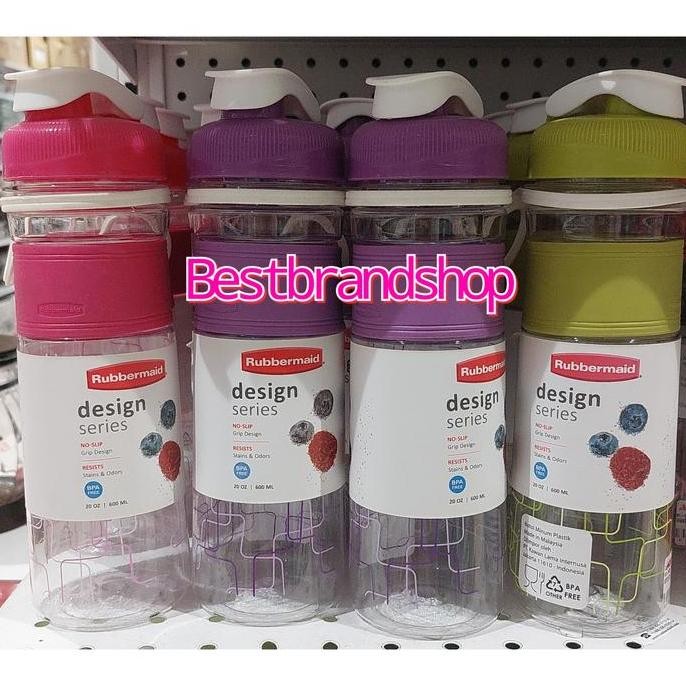 Terbaik Rubbermaid Botol Minum 600 Ml Chug Pattern Bottle Chug 20Oz Sql 100% Ori