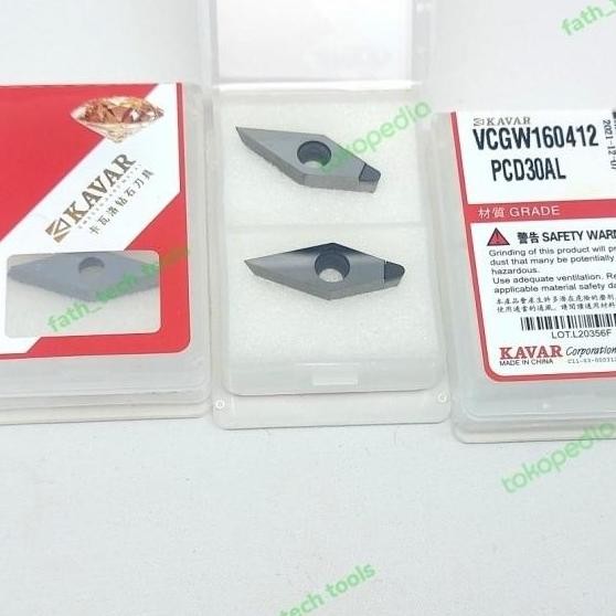 TERBARU kavar Insert diamond PCD VCMT160412 / Vcgw160412 for almunium kinclong