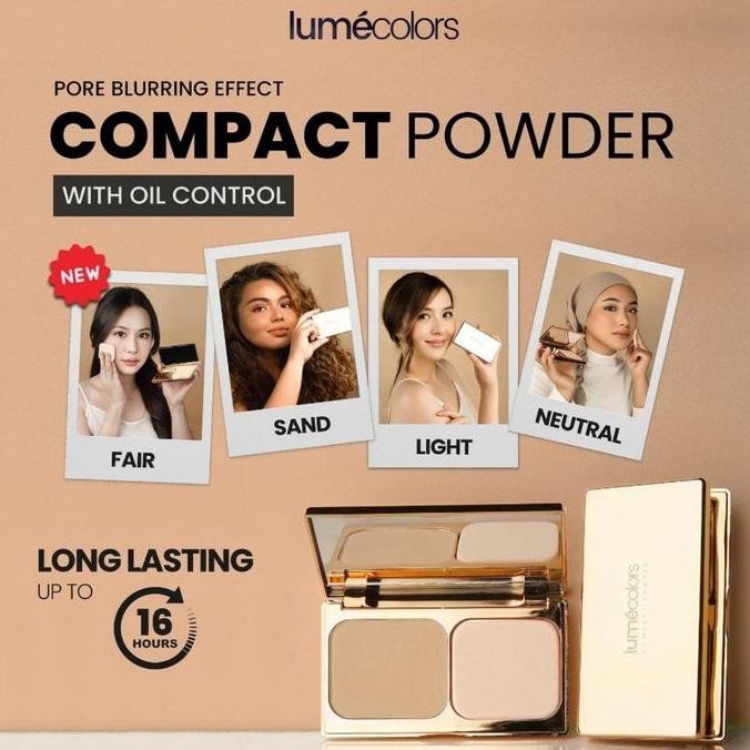 Terbaik Lumecolors Compact Powder Light Neutral Sand 100% Ori