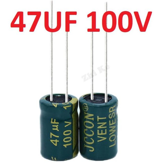 (:(:(:(] Kapasitor Capacitor ELCO Polar 47uf 100v 47uf 100 V 47 mikro 100 volt