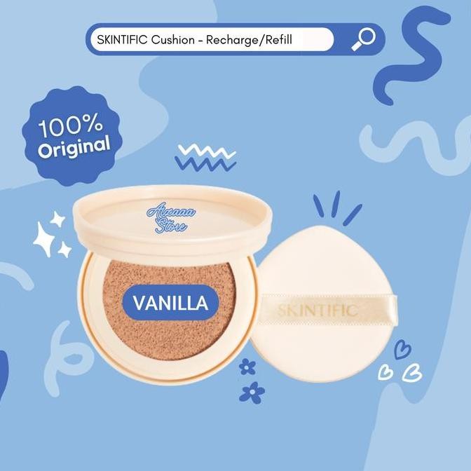 Terbaik Skintific Cover All Perfect Cushion Spf35 Pa++++ ~ Refill - Vanilla 100% Ori