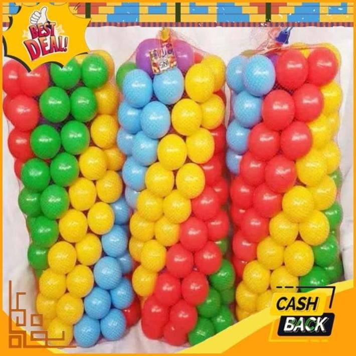 Cod 100 Pcs Bola Mandi Anak Bola Jaring Warna Warni