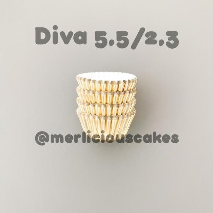 ,,,,,,,] Diva Nastar Cases Gold 55/23 Paper Cup 100 Pcs