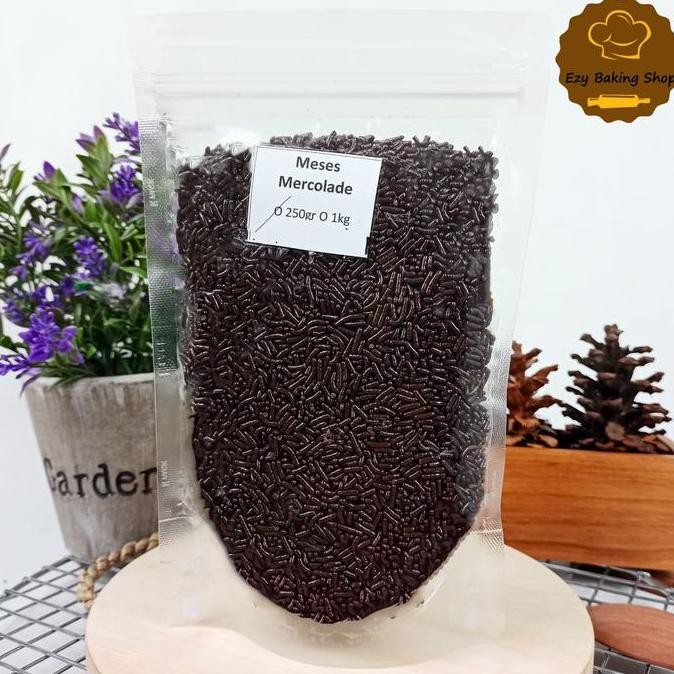 New Meses Coklat 250gr - Meses Enak Cokelat untuk topping