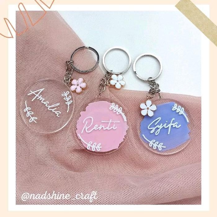FS Ganci akrilik lettering / gantungan kunci akrilik custom nama / ganci akrilik custom