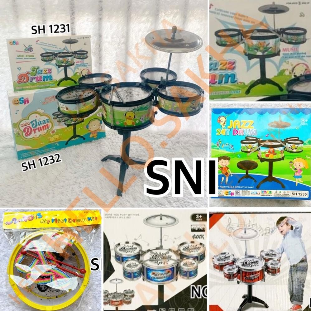 [ GIOCATTU ] MAINAN DRUM SET ANAK KECIL LUCU BAGUS MUSIK DRUMMER JAZZ KIDS PEMAIN SH 1231 1232 1235 
