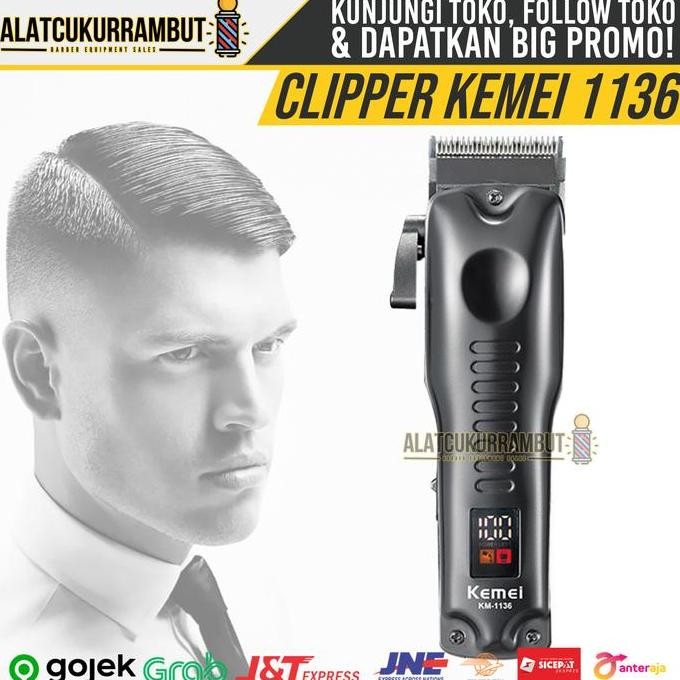 KEMEI 1136 Alat Cukur Rambut Mesin Cukur Rambut Hair Clipper Kemei