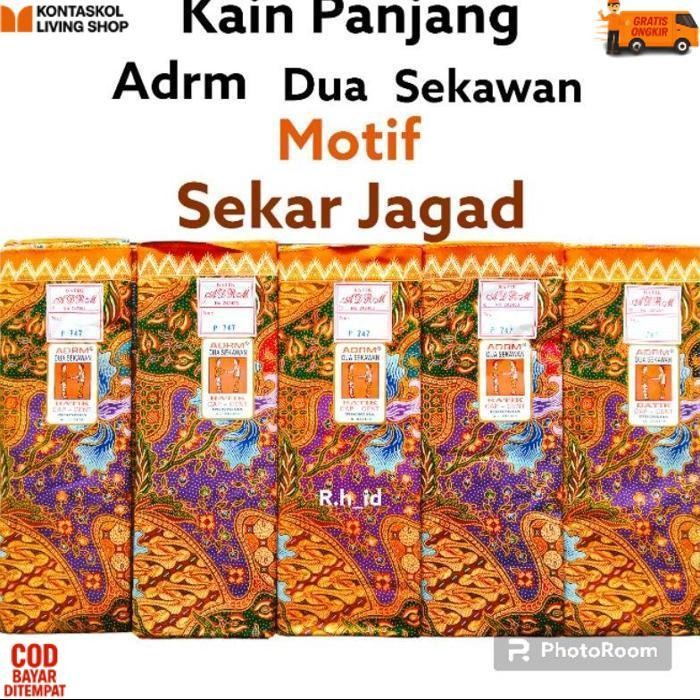 Quality Kain Jarik Kebat Tapih Samping Cukin Halus Adrm Dua Sekawan Motif Sekar Jagad Cap Cent 747 P