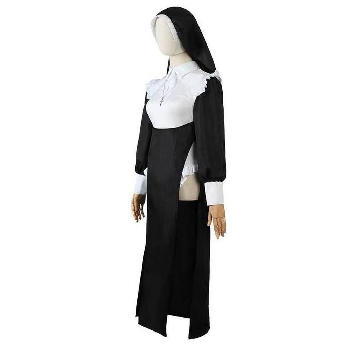 Ready  WetroseOriginal wanita Suster Nun Sexy Cosplay Costume Full Set Uniform Chowbie