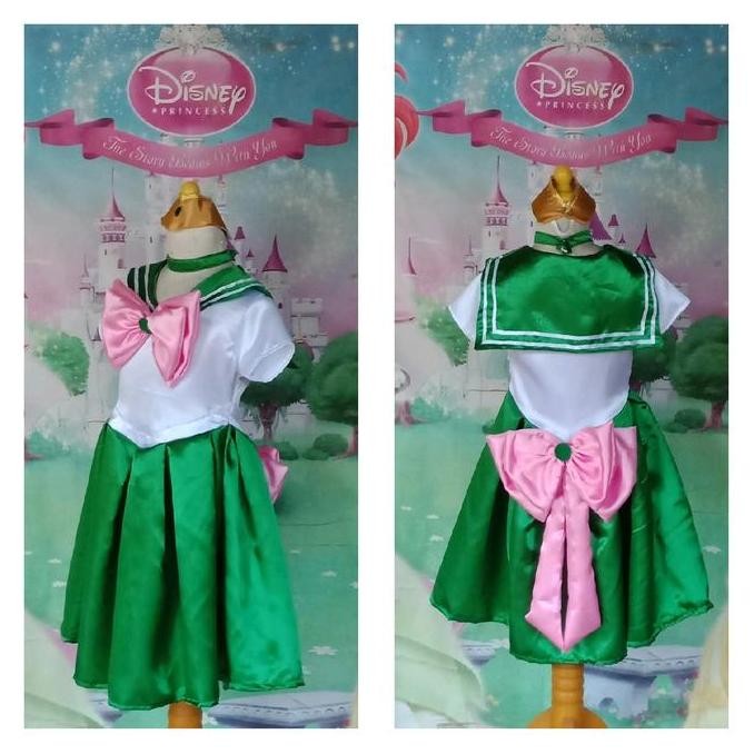 Ready  Jupiter Sailormoon Hijau Muda/Baju Kostum Anime/Sailor Moon Size Anak Dan Dewasa/ Cosplay Sai