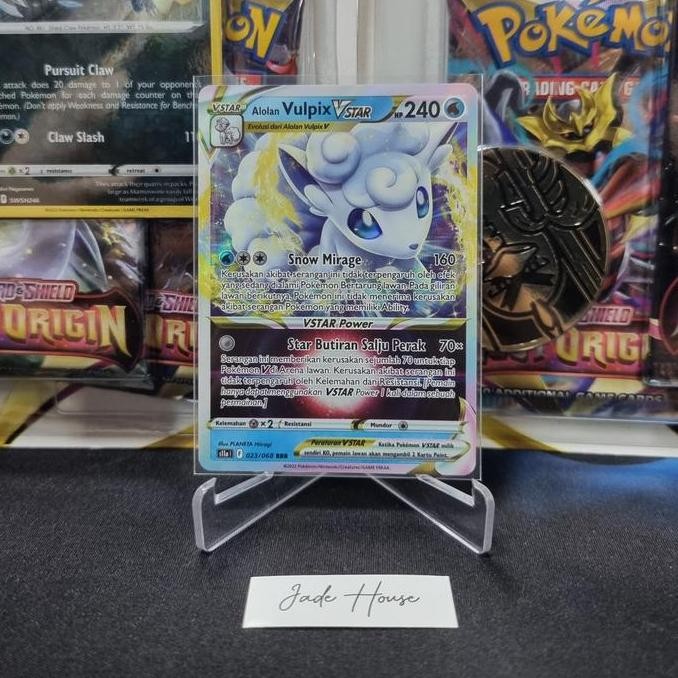 New  Alolan Vulpix VSTAR 023/068 RRR (s11a) - Kartu Pokemon TCG Indonesia