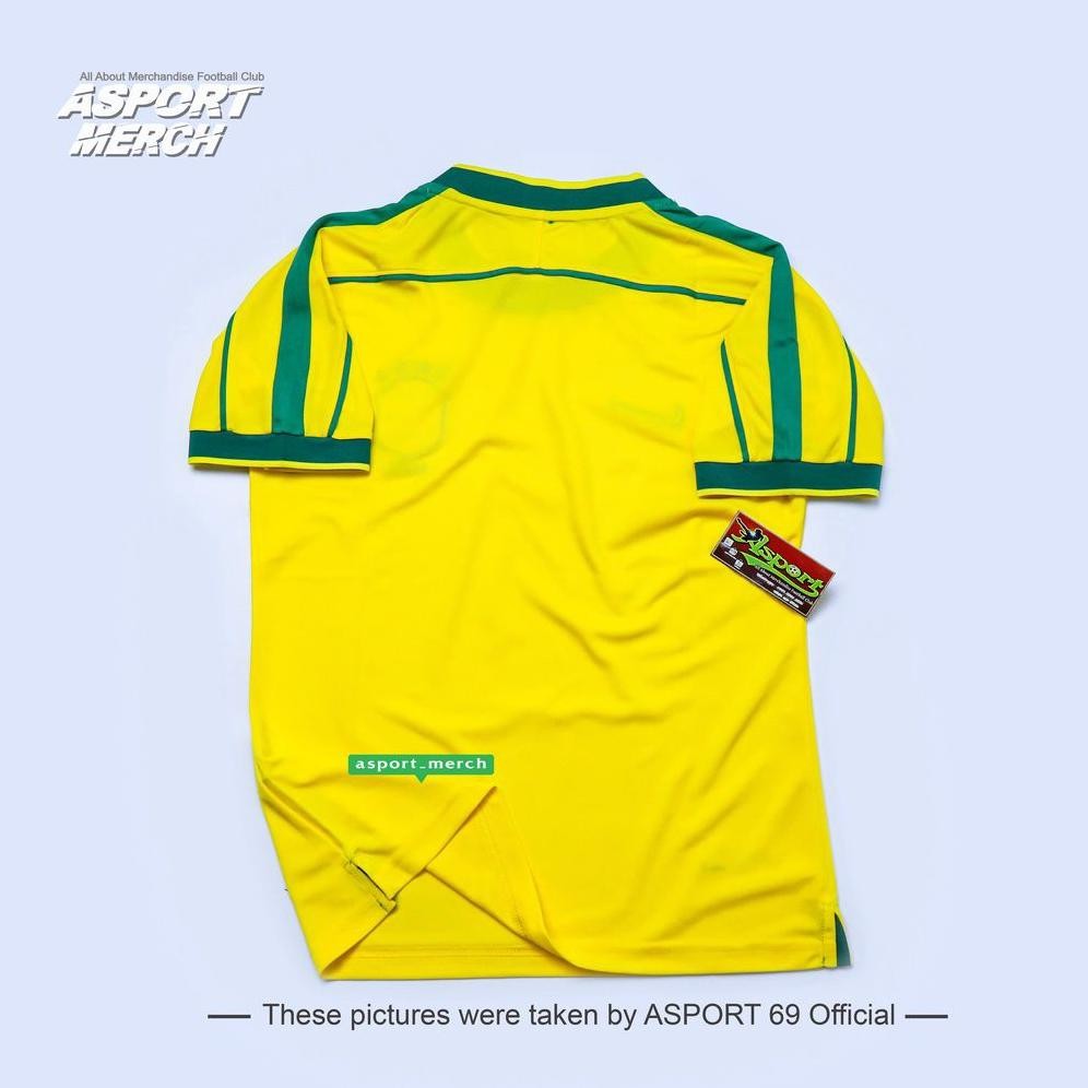 JERSEY BOLA BRAZIL RETRO HOME WORLD CUP 1998 JERSEY BRASIL