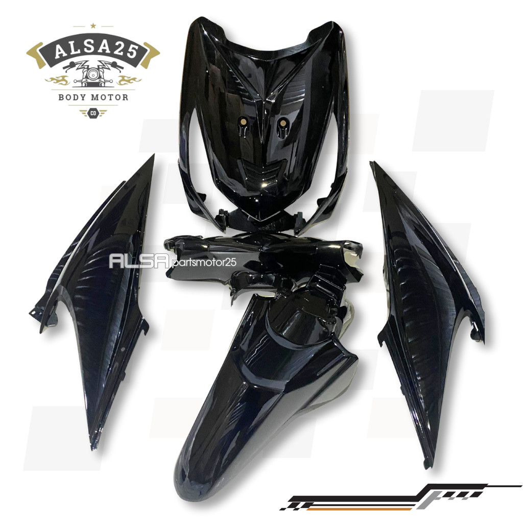 PROMO Full Halus / Full Set Body Halus Honda Beat Karbu Warna Hitam Glossy Untuk Beat Karbu Tahun 20