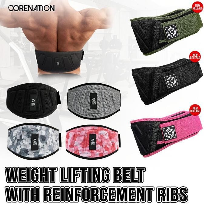 Corenation Powerbelt Sabuk Gym Fitness Belt Safety Gym Fitness | Waist Support Belt Terbaru Best Qua