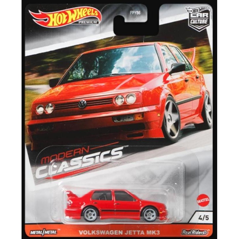 HOT WHEELS MODERN CLASSIC VOLKSWAGEN VW JETTA MK3 MERAH
