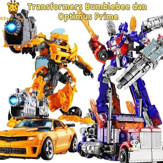 GStar( BISA COD ) 2in1/3in1 Optimus Primer Bumblebee Figure Transformable Robot / Mainan Anak Laki L
