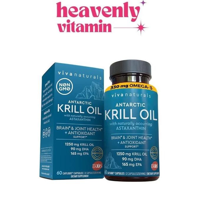 VIVA NATURALS Antarctic Krill Oil 1250 mg - 60 kapsul - Astaxanthin