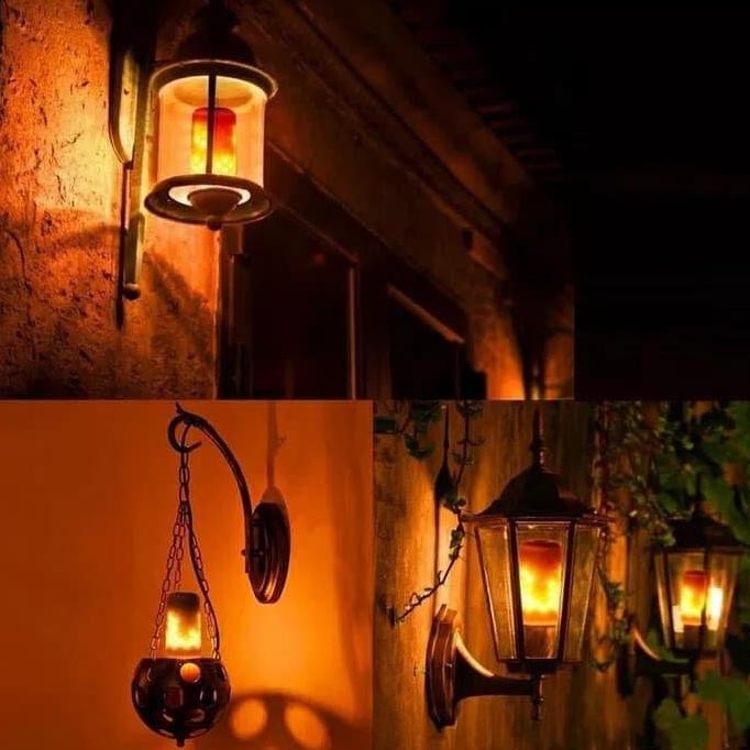 New Lampu Led Api 9W Obor Led Bohlam Lampu Led Api Lampu Taman E27 3 in