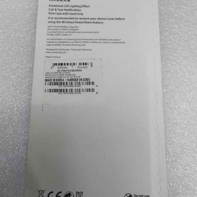 Samsung Note 10 Plus Led Cover Original Case Casing Kesing Lampu