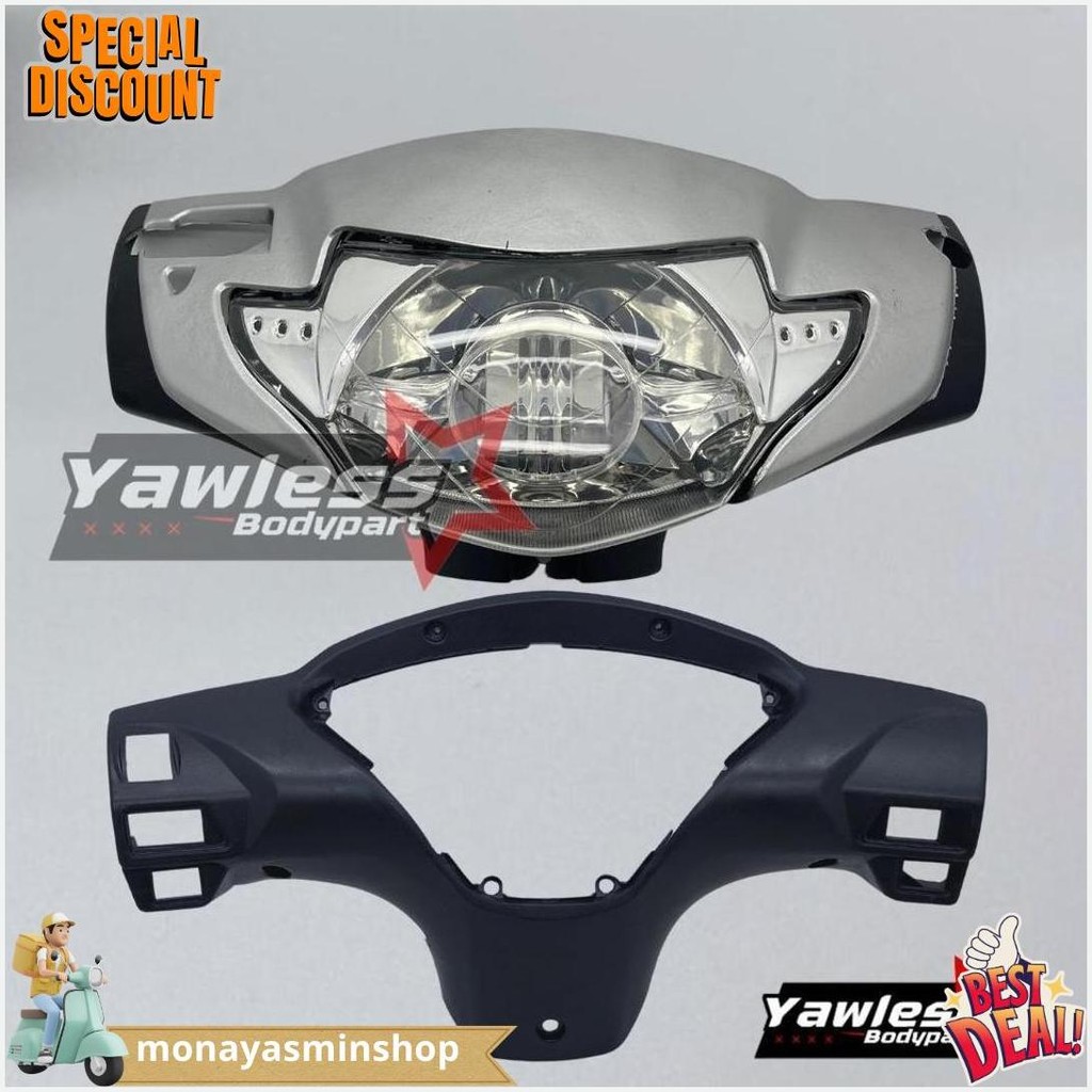 Batok Supra X 125 Lama 2005 - 2007 Warna Silver / Batok Depan Supra X 125 + Reflektor Supra X 125 Or