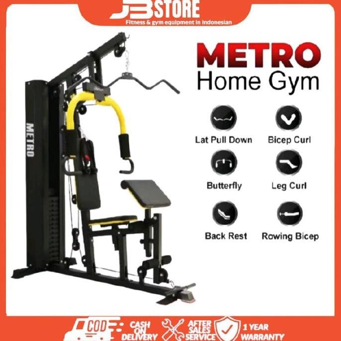 Home gym 1 sisi-metro ireborn(original)alat olah raga kebugaran