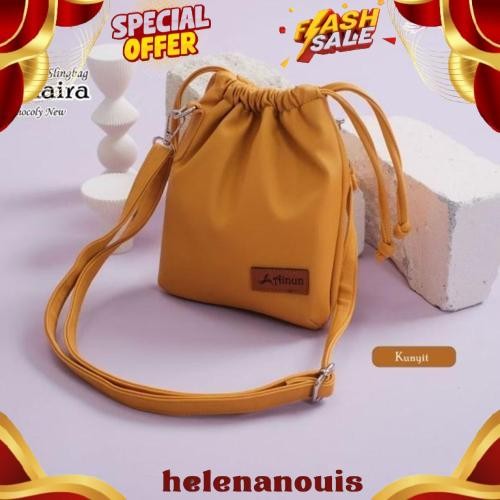 Ummi Hijab - TAS SELEMPANG SERUT KHAIRA By AINUN BAHAN CHOCOLY WATERPROOF Sale