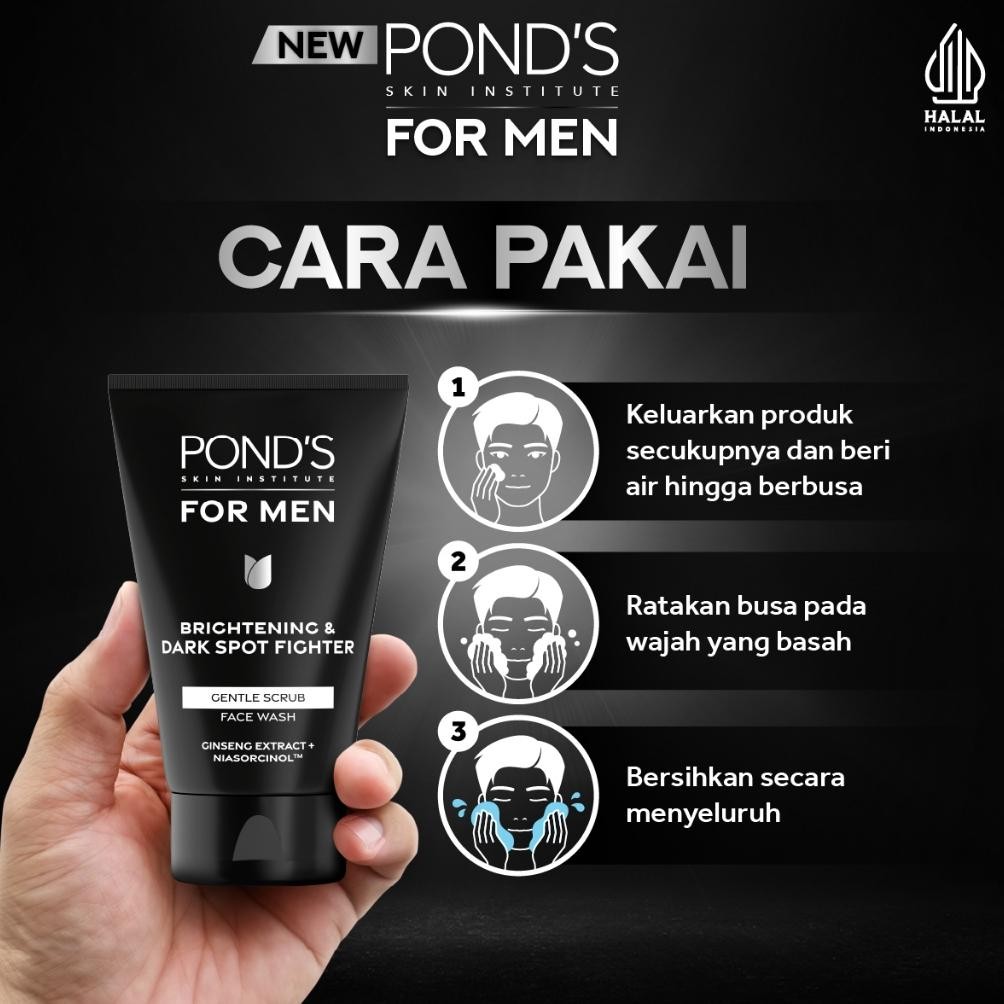 Special PONDS Skin Institute for Men Brightening & Dark Spot Fighter FACE SCRUB 100g- FACIAL SCRUB P