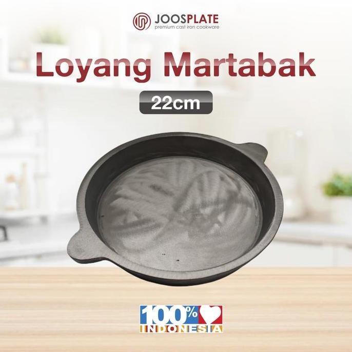 Loyang Martabak Manis Loyang Terang Bulan Ukuran 22cm Besi Cor Tebal HAR